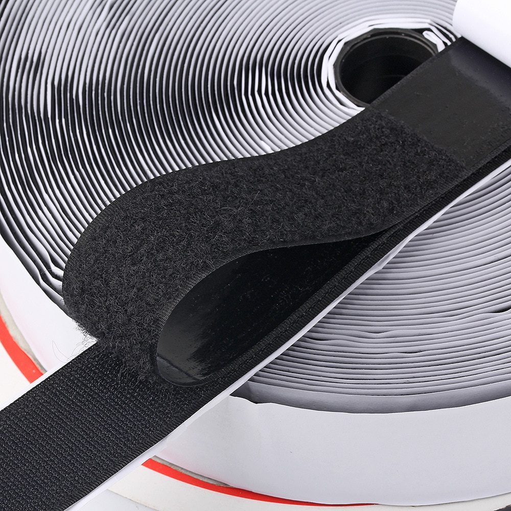 1pair Self Adhesive Hook and Loop Tape Velcros Adhesive Sticker Velcros Nylon with Gue Fabric Tape for Sewing 16/20/25/30/50mm