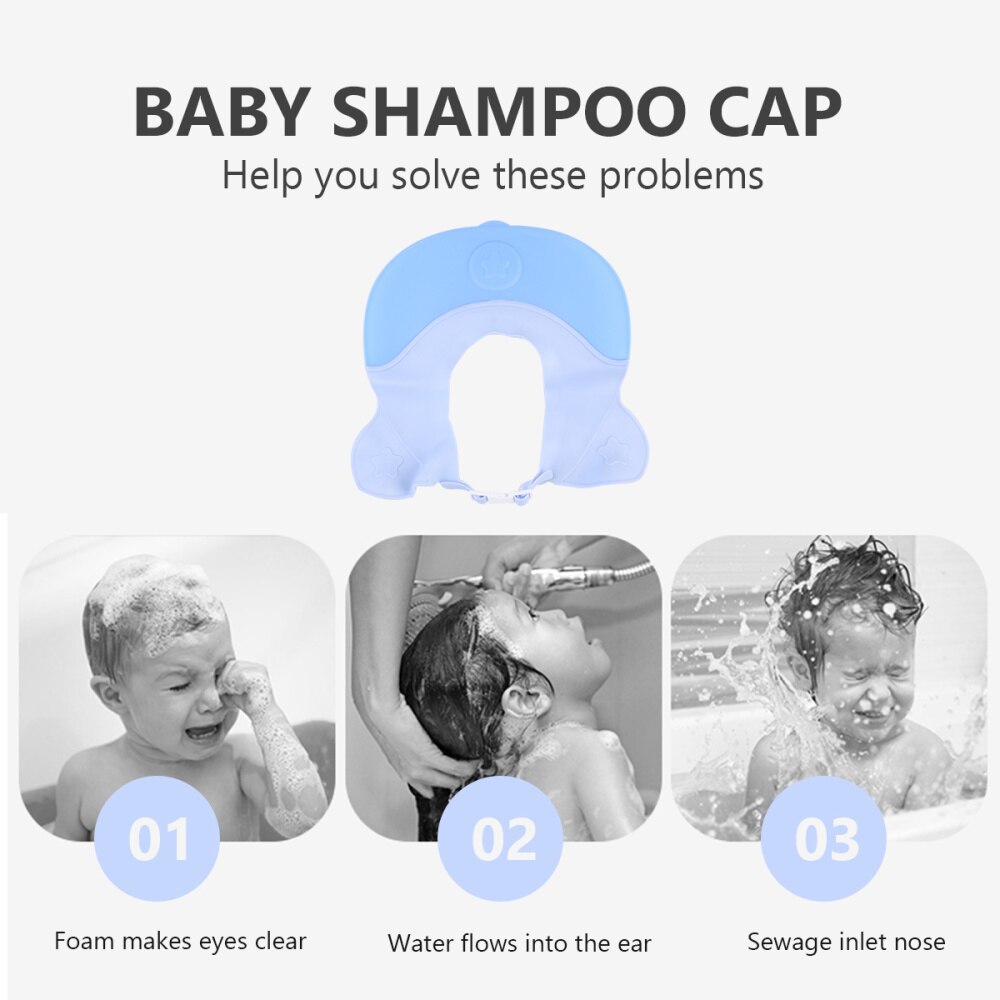 Badehætter elastisk vandtæt badehætte brusehætter elastisk vandtæt badehætte til baby børn spædbørn (koral