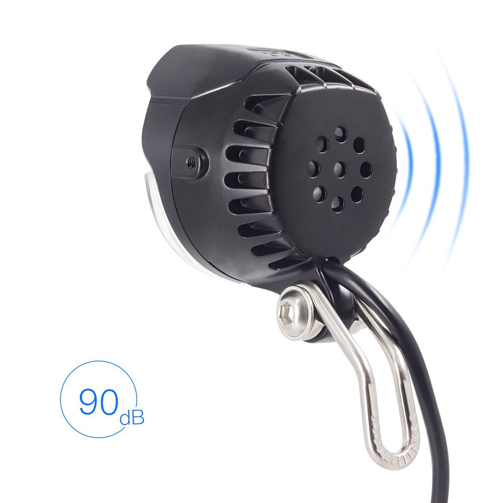 Ebike Licht 24V 36V Leistungsstarke 5W 500 Lumen Elektrische Fahrrad Vorderseite Lampe Können Installieren Ich bin Lenker oder gabel mit Geschmack, um an/aus: mit Horn