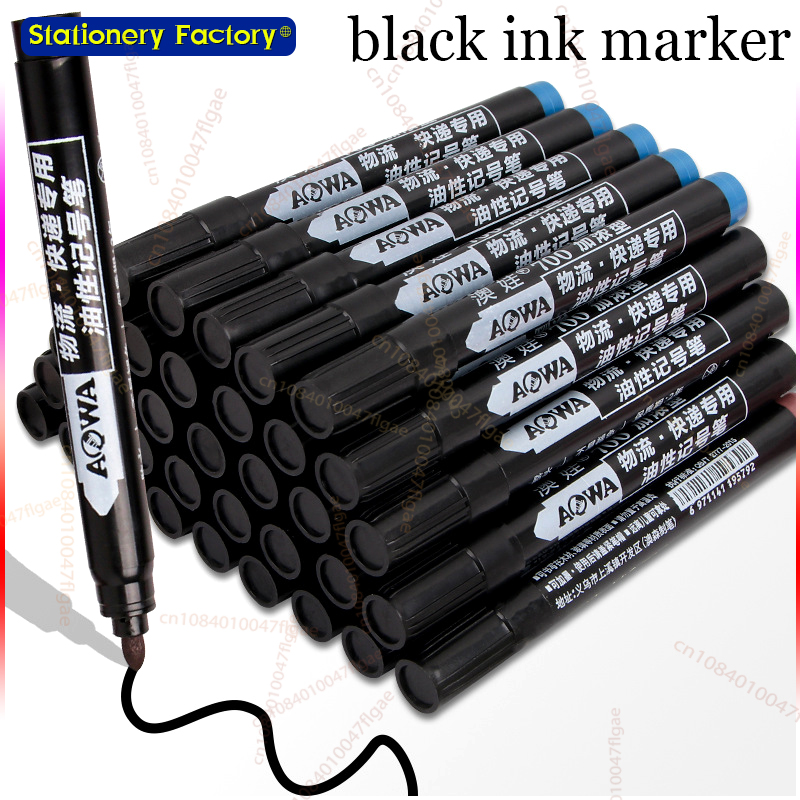 6 PCS Permanent Marker Pen Manga Drawing Markers Black Blue Red Waterproof Ink Sketch Pens Stationery Art School Supplies