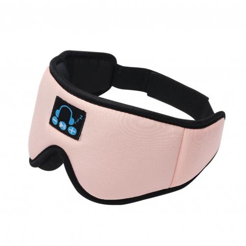 Bluetooth 5.0 Headset Wireless Music Sleep Aid Shading 3D Soft Sleep Eye Cover Wireless Bluetooth Sleep Mask Earbuds Headphones: Pink