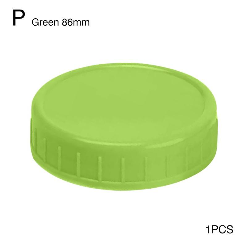 70/86mm Mason Jar Lids Leak Proof Seal Silicone O Ring Plastic Screw Lid Universal Storage Cap Cover For Wide Mouth Mug Cannings: P