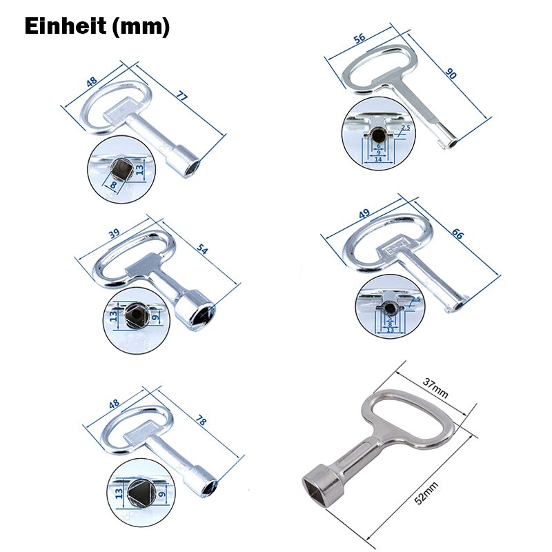 Trein Driehoek Sleutel/S/Vierkante Sleutel Driehoekige Sleutel Universele Trein Sleutel Voor Driehoekige Panel Lock Schakelkast Sleutel verwarming Klep
