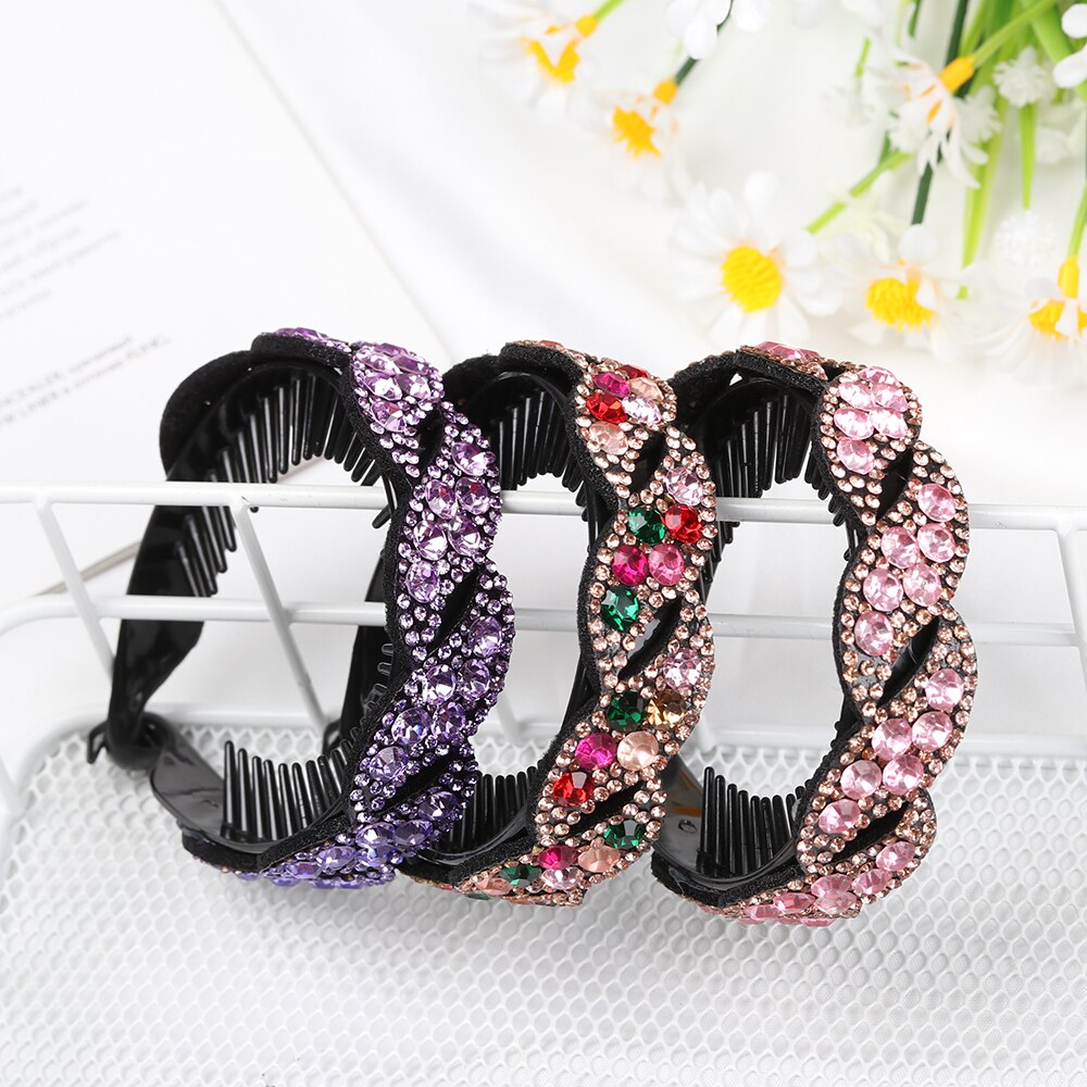 Soporte de para hacer moños, horquilla con diamantes de imitación, pinza para el pelo, banda para el pelo fuerte, herramienta imprescindible, accesorios para el cabello