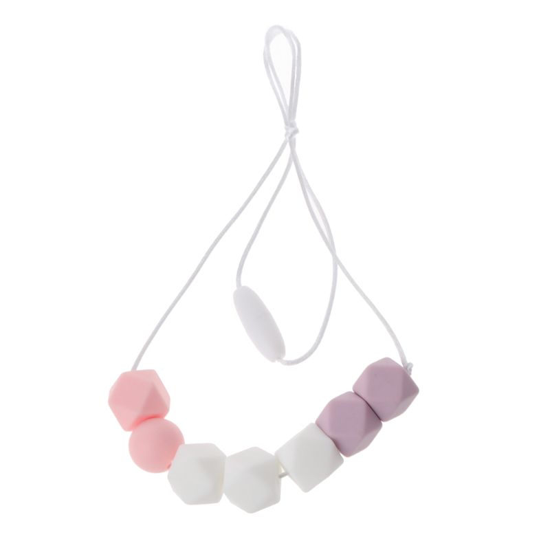 Collar dentición bebé de seguridad cuentas de silicona enfermería collar masticable mordedor para madre y bebé libre de BPA
