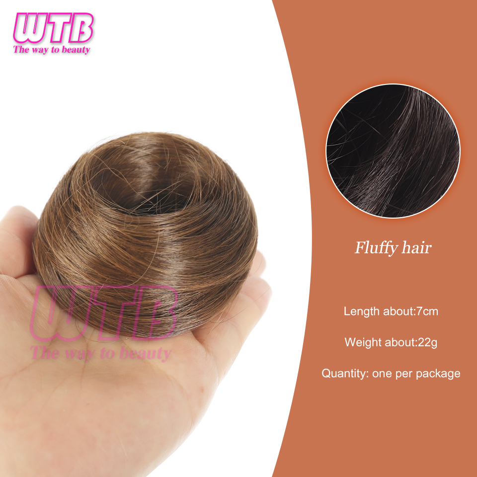 Synthetic Hair Messy Bun Hair Piece Bun Fluffy Elastic Rubber Band Suitable For Women To Wear: Yellow