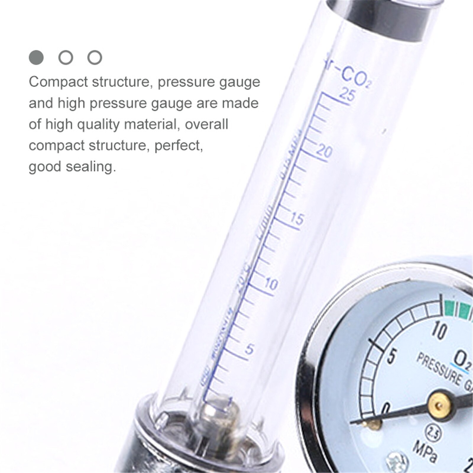 G5/8 0-25MPa Argon Regulator Argon Flow Meter Air Pressure Regulator Gauge For Weld Mig Tig Welding Pressure Reducer Flow Meter