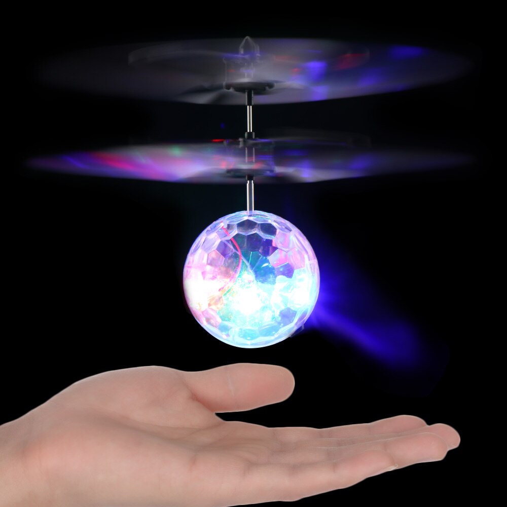 Colorful Shinning LED RC Induction Aircraft Flying Ball Luminous Flight Balls Electronic Infrared Remote Control Toys for Kids