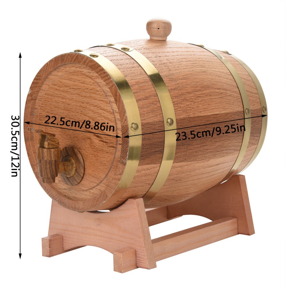3L baril de vin en bois fût baril bois de chêne Vintage pour bière whisky rhum brassage Port hôtel Restaurant baril décoratif