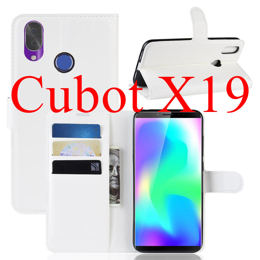 Funda de teléfono para Cubot X19 funda trasera de cuero PU funda de silicona para Cubot X19 cartera bolsa Coque Protector de pantalla para Cubot X19