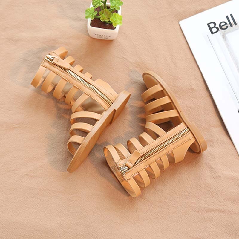 Summer Roman Boots High-top Girls Sandals Kids Gladiator Sandals Toddler Child Girls Shoes