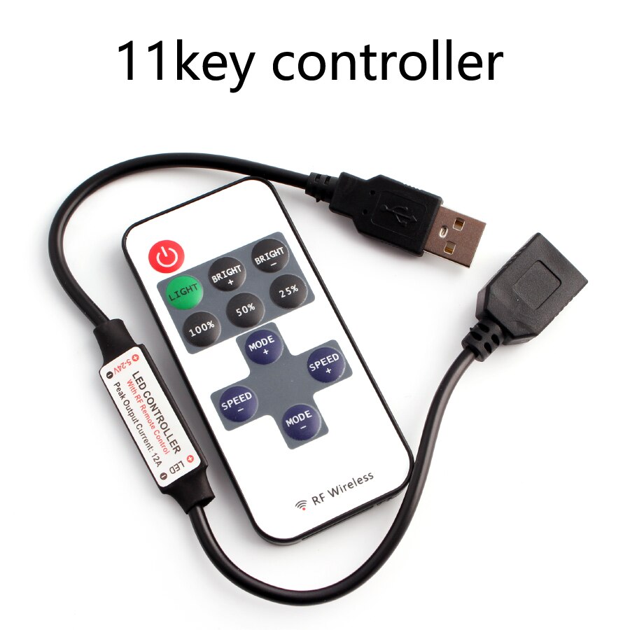 5v usb lys led strip rgb usb fjernkontroll led dimmer 5 volt usb led strip fjernkontroll 3 11 17 24 nøkkel trådløs