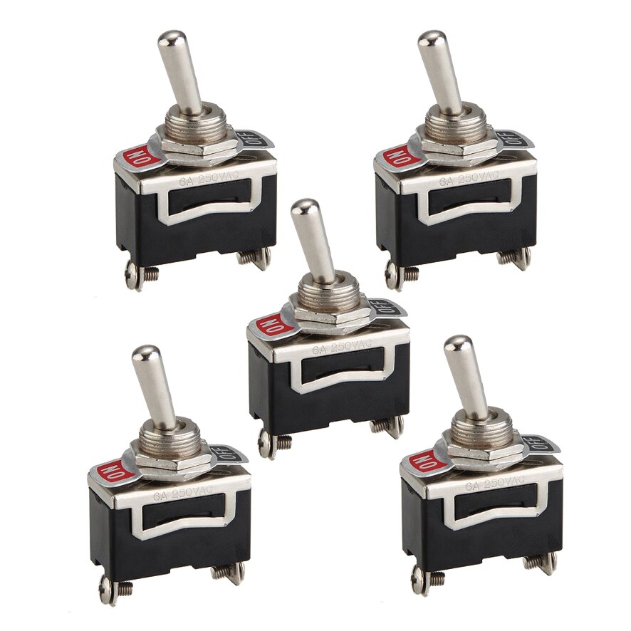 5 x Switch ON-OFF Switching Inverter Car Auto Metal Lever SPST