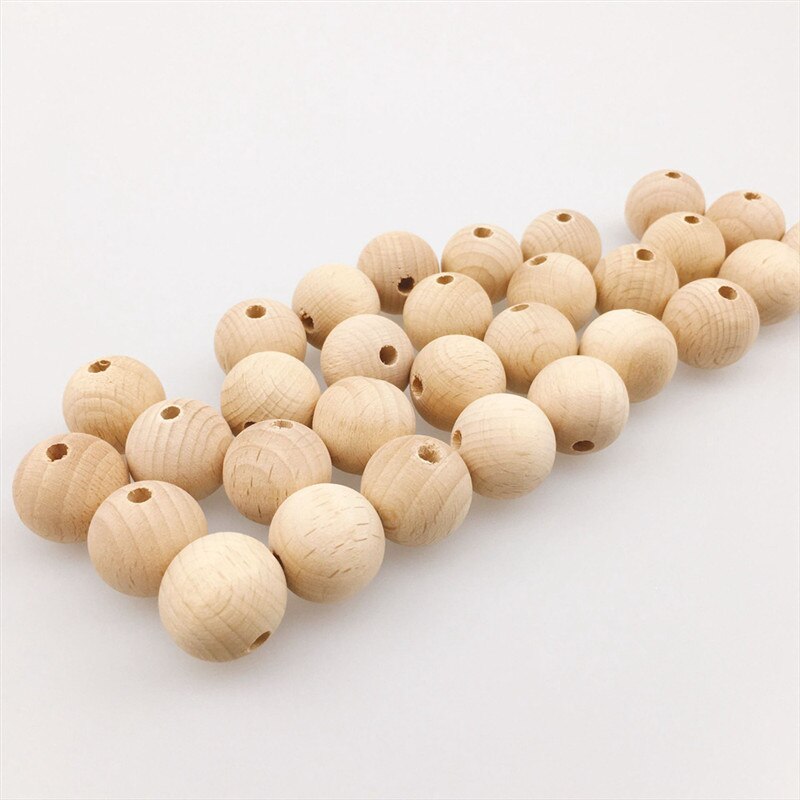 Givenny 60 stuks onafgewerkte hart houten kralen 20/30/40 mm Burlywood ongeverfd kersenhout losse hart kralen voor sieraden maken, gat: 2 mm