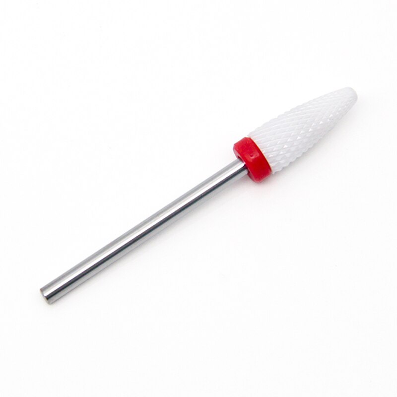 Brocas de taladro de cerámica para uñas LKE, 1 Uds., cortador de fresado para manicura, cortador para pedicura, limas eléctricas para uñas, broca