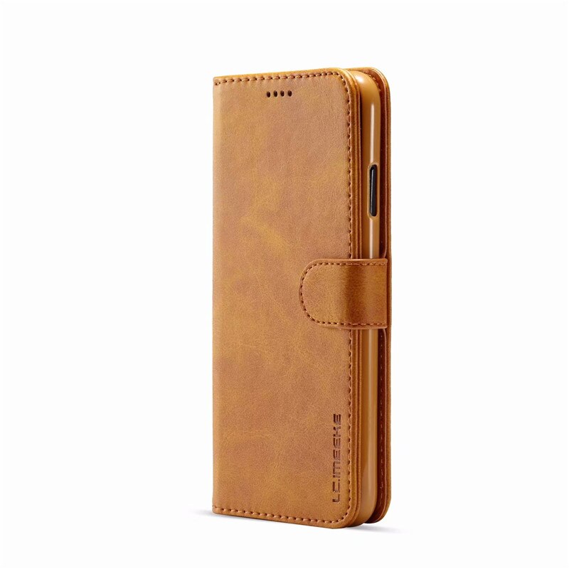 Redmi 8 Case Lederen Vintage Telefoon Gevallen Voor Funda Redmi 8 Case Flip Magnetic Wallet Gevallen Op Xiaomi Redmi 8 cover Redmi 8 Cover: Geel