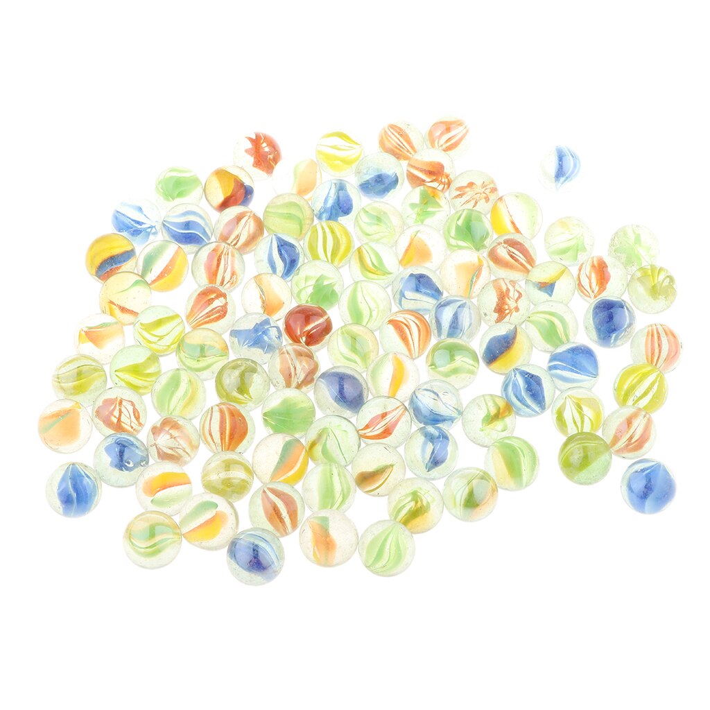 100pcs 12mm Glass Bead Marbles Ball Kid Toy Party Bag Filler Tank Vase Decor