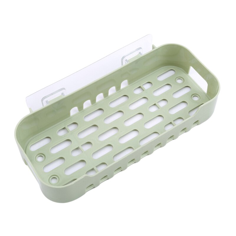 Badkamer Opbergrek Plastic Opbergrek Afwerking Rack Muur Gemonteerde Shampoo Douche Rack Keuken Opslag Mand: green