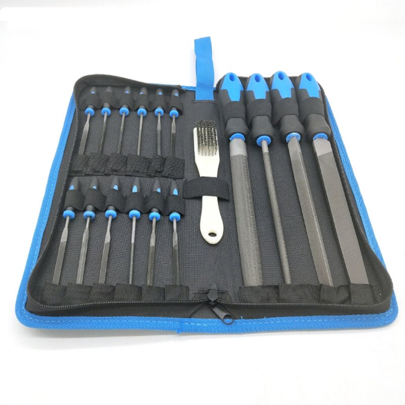17 Pcs Metal Hand File Set Kit Including Flat, Round, Triangle, Half Round File and Needle Files, Craft Files Tools: 17PCS