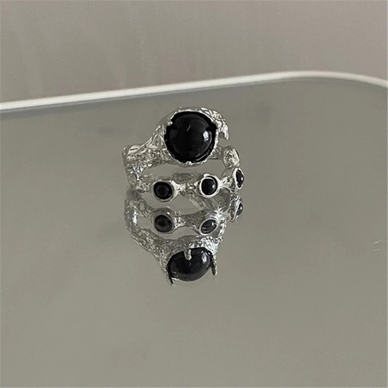 Kpop gotisch Ästhetische Metall Dornen Liebe Herz Punk Offenen Ring Für Frauen Mädchen Jahrgang-Schmuck Y2K EMO Grunge Zubehör