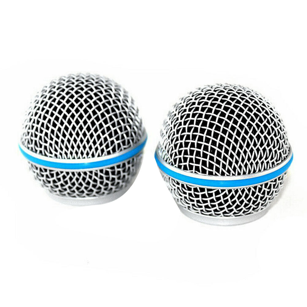 2PCS Microphone Grill Mic Grille Replacement Mic Ball Head Mesh for Beta58A SM58 Pgx24 Slx24