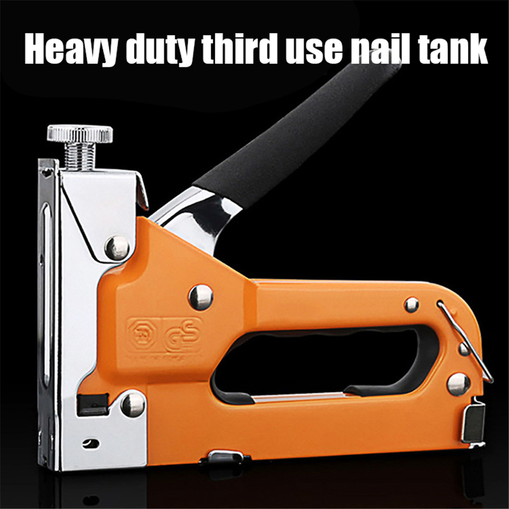 3 in 1 Stapler Heavy Duty with 600pcs Staples - 3 Way Tacker Hand Operated Steel Stapler Brad Nail