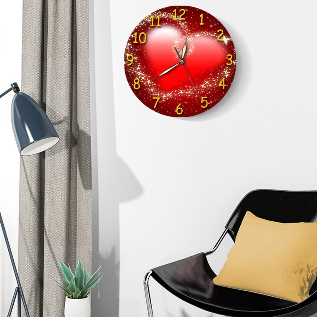 Valentine's Day Living Room Digital Wall Clock Acrylic Mute Clock Digital Wall Clock Acrylic Silent Stereo