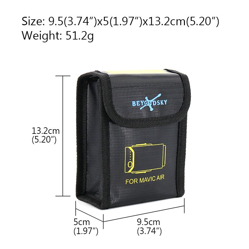 DJI Mavic Air Drone Battery Storage Bag Explosion-proof Safe Bag Mavic Air Camera Drone Lipo-Battery Carrying Case: Default Title