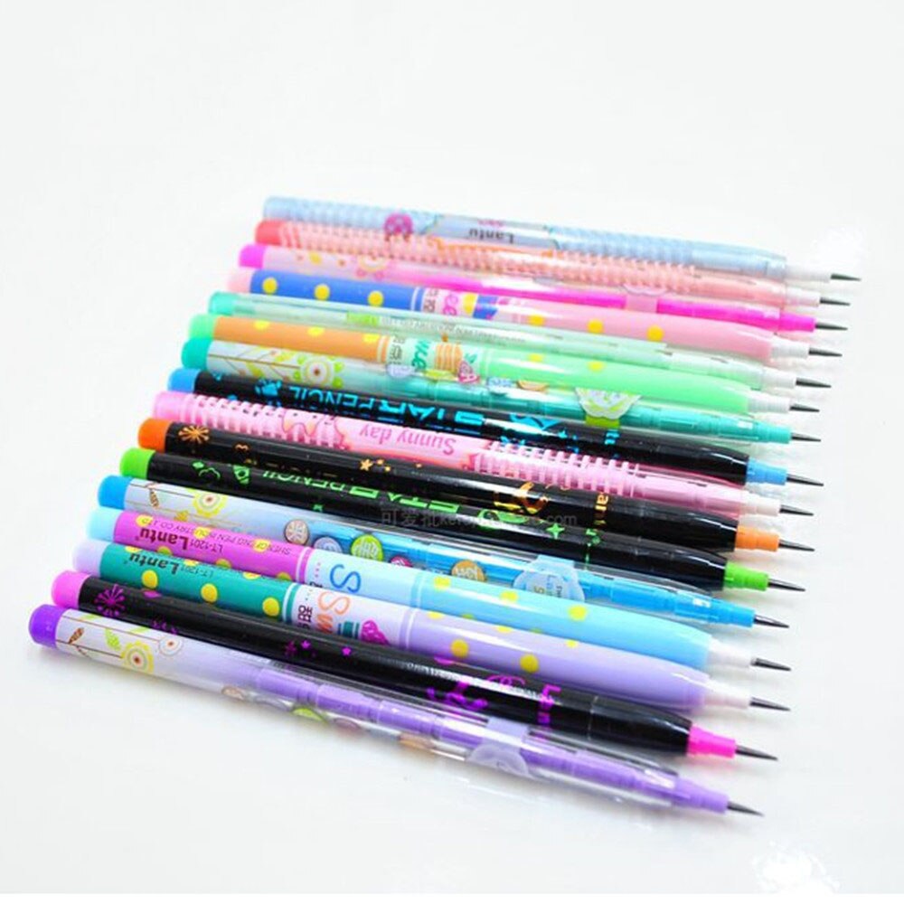 4pcs/set Colorful Non-sharpening Pencils Cute Stationery Pencil Plastic Pencil Student School Stationery material escolar