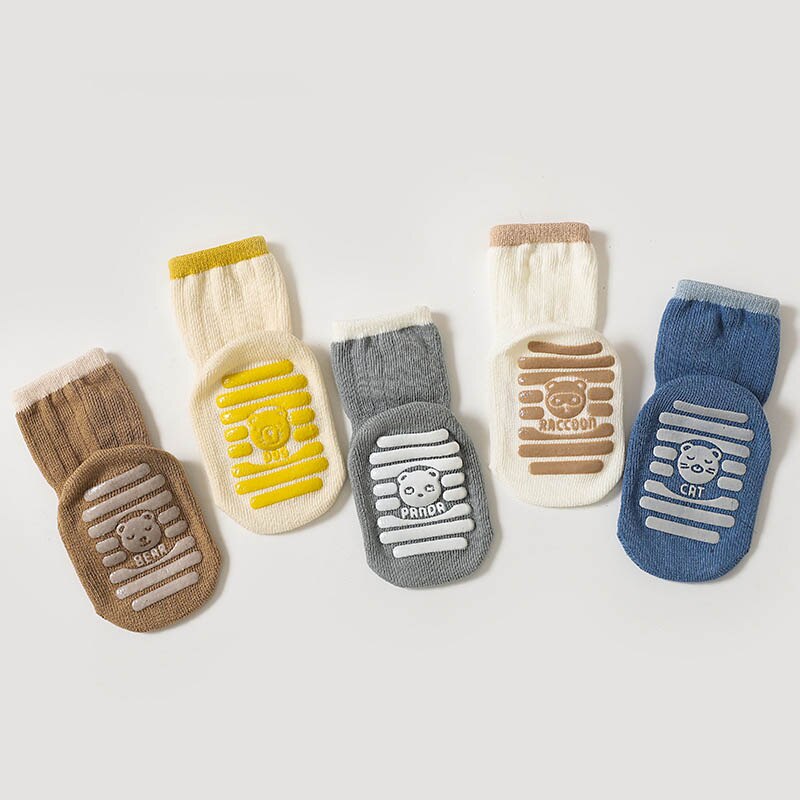 Peuter Cartoon Sokken Met Rubberen Zolen Antislip Voor Peuters Kids Sokken Baby Jongens Sok Schoenen Warme Zuigelingen Meisje herfst Winter