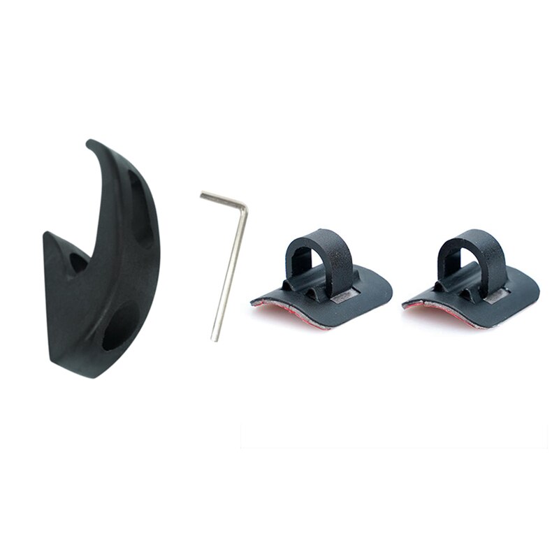 2 juegos para accesorios de patinete eléctrico Xiaomi Mijia M365, 1 Juego de gancho de patinete y 1 juego de Cable organizador hebilla Cabl