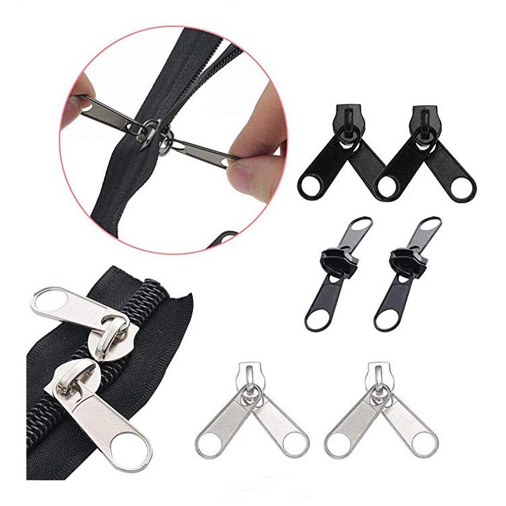 183pcs Zipper Repair Kit Metal Zip Slider Replacement Set Zipper Pull Rescue Kit