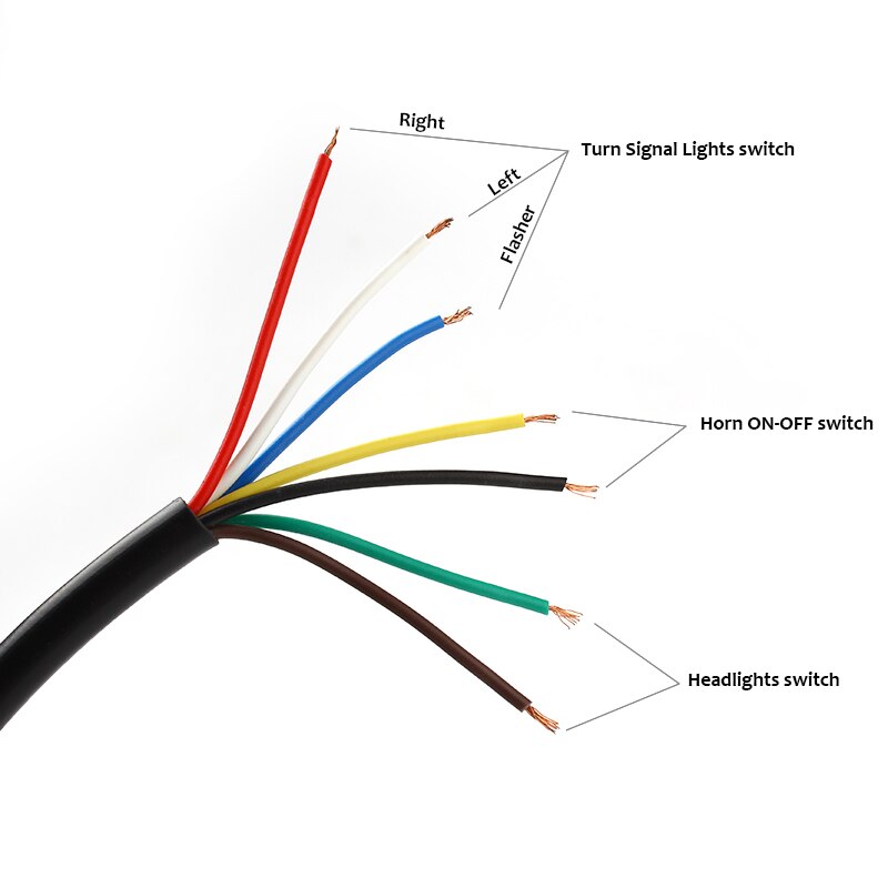 3 en 1 7/8 pouces phares/clignotants/klaxon interrupteur marche-arrêt universel moto Scooter saleté ATV guidon commutateur