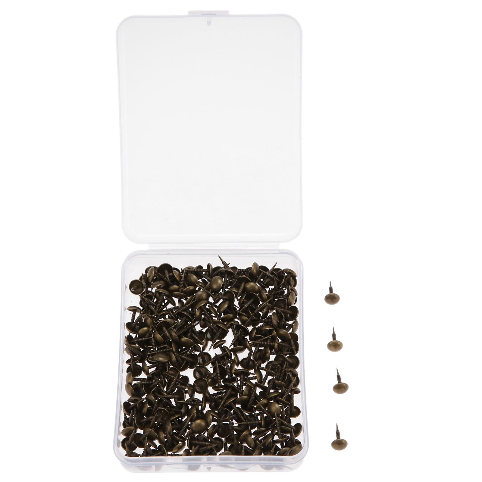 300 st 8*15mm klädsel spik smycken trälåda möbler tack stud knäppnål dörrnagel klädsel stift hantverk + förvaringslåda
