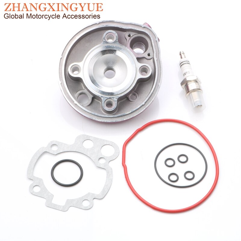 90cc motor cylinderhoved &  e6tc tændrør & cylinder hoved pakningssæt til yamaha  dt50 tzr 50 am6 minarelli 49mm 2t
