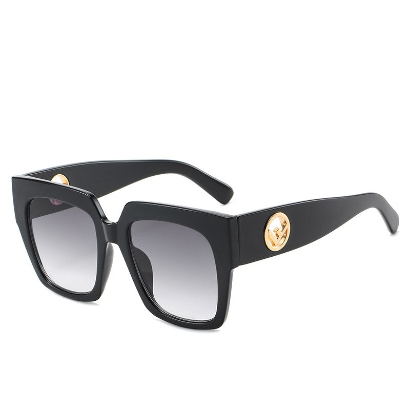 Montura de gafas de gran tamaño para mujer, marco cuadrado de de lujo con marco grande, transparente, Vintage,