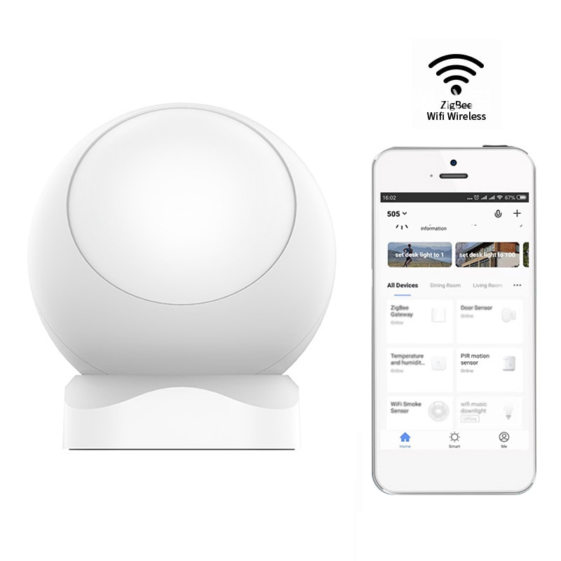 Tuya ZigBee PIR Sensor Infrared WiFi Smart Human Body Moving Sensor Automatic Intelligent Household Alarm Sensor