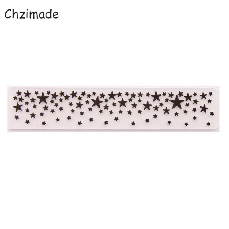 Chzimade Christmas Star Plastic Embossing Folder For Scrapbook Stencils DIY Photo Album Cards Making Home Decoration