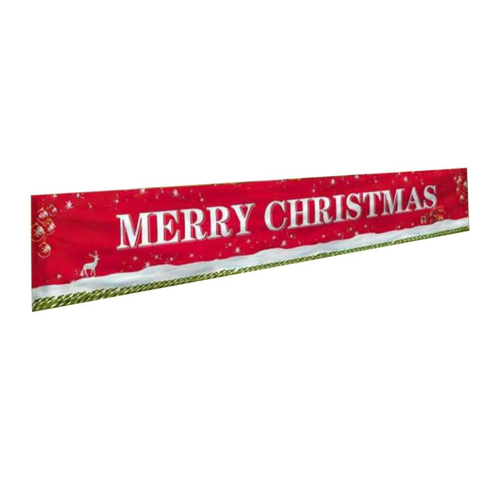 Christmas Festive Banner Merry Christmas Banner Large Xmas Sign Huge Xmas House Home Outdoor Party Decoration: 1 size is 2MX50CM