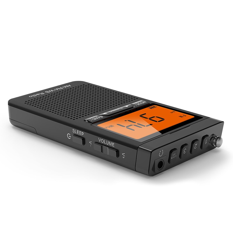 Emergency Pocket AM FM Weather Radio Compact Portable Auto-Search Battery