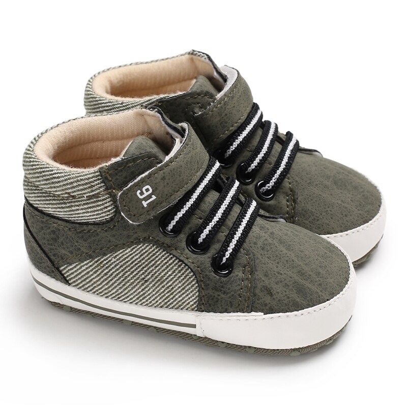 Baby Kleding Pasgeboren Baby Baby Jongens Meisjes Casual Schoenen Patchwork Stevige Haak Baby Schoenen Sport Babyschoenen: green / 13-18M