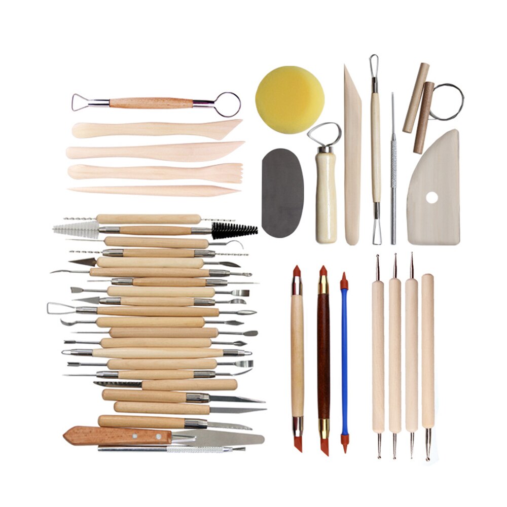 Pottery Clay Useful Multifunctional Modeling Clay Tools Ceramic Hobby Tools Pottery Combination Set Stainless Steel: 42pcs