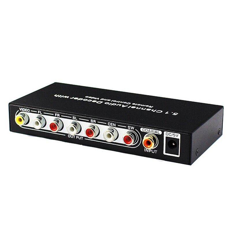 O decodificador USB conversor de fibra óptica Digital a analógico Digital óptico 5,1 decodificador compatible con activación remota (enchufe de la UE)