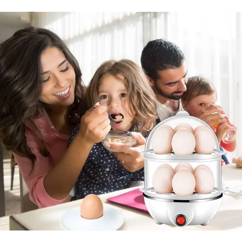 Eggkoker er en frokostgjenstand for late mennesker hjemme. mini multifunksjonell dobbeltlags dampet mais- og eggdamper