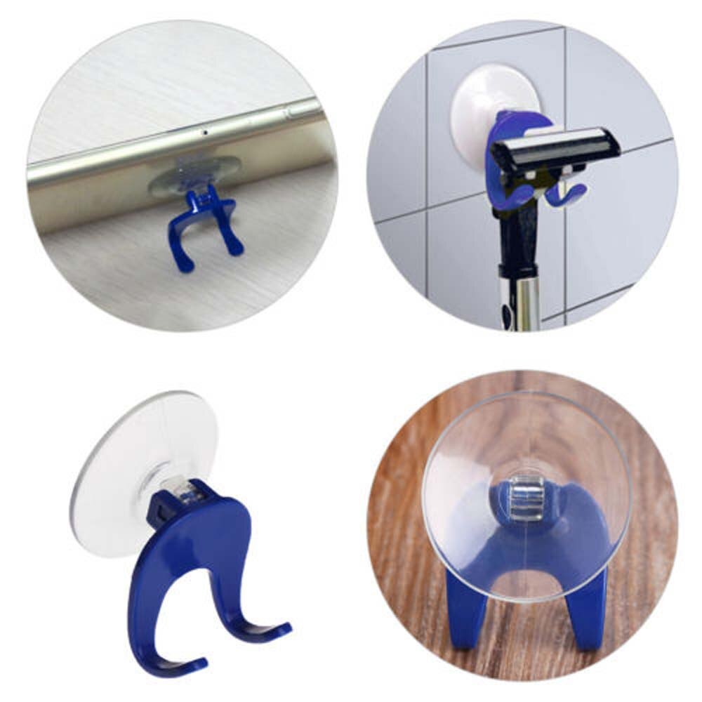 Ventosa para rastrillo de afeitar de plástico transparente para baño, soporte para maquinilla de afeitar con ventosa, bastidores de almacenamiento para pared del hogar, 1 unidad