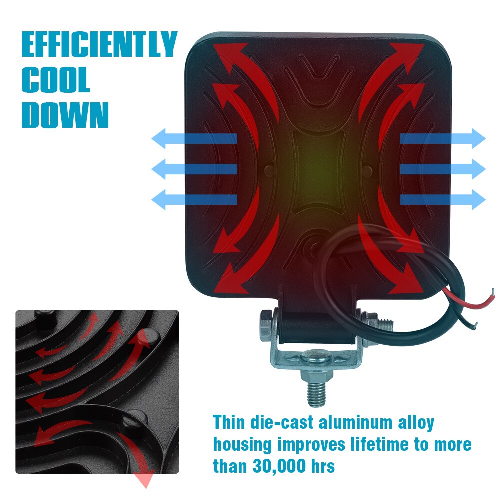 Led light bar 48w Led bar 16barra Led car light For 4x4 led bar offroad SUV ATV Tractor Boat Trucks Excavator 12V 24V work light