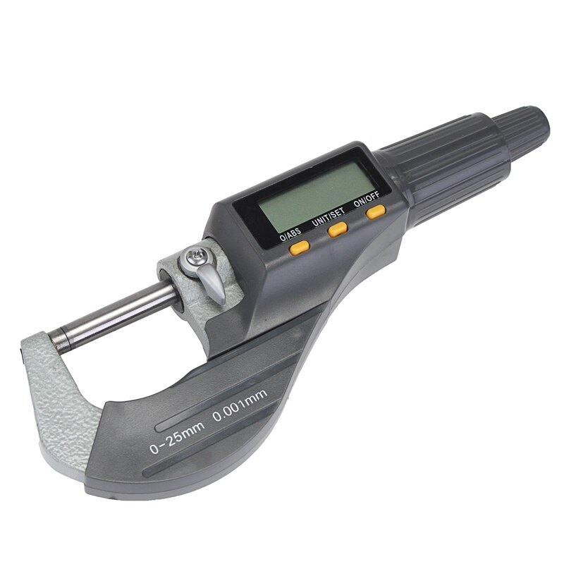 1Pcs Durable Electronic LCD Micrometer Digital 0-25mm 0.001mm/0.00005" Range Thickness Gauge Durable Measuring Tool Resolution