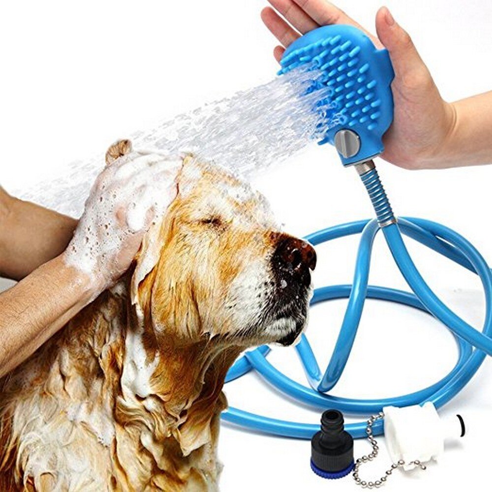 Hondenbad, comfortabele massage-douchetool, schoonmaakwas, bad, sproeiwater, hondenborstel voor honden, katten, paarden, huisdierenscrubber