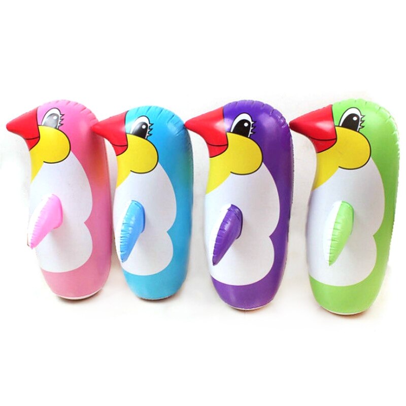 36cm/45cm/70cm PVC Inflatable Toy Lifelike Cartoon Penguin Tumbler for Children Kids Swimming Pool Beach