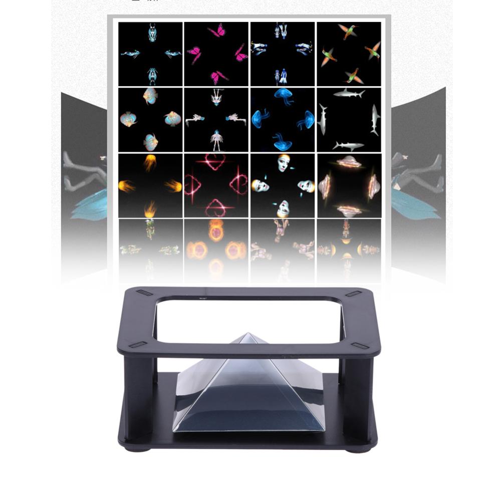 3D hologramme Type d'affichage intérieur Application projecteur pyramide hologramme affichage pyramide projecteur luxe vitrine pour Smartphone